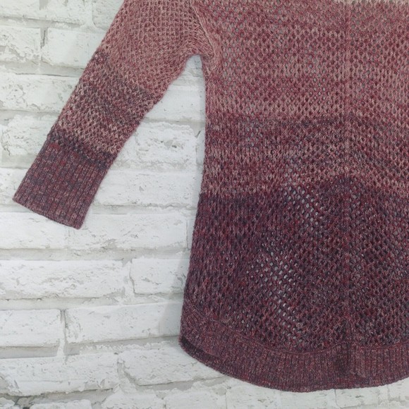 Maurices Womens Sweater Small Purple Open Knit Ombre Pullover - Picture 2 of 8